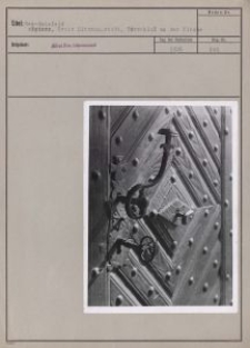 Neu-Sulzfeld, Kreis Litzmannstadt : Türschloß an der Kirche