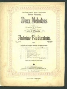 Deux Mélodies / A. Rubinstein, Op. 3, No 2