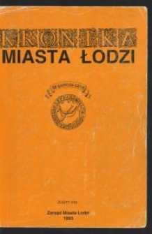 Kronika Miasta Łodzi. 1993 z. 2