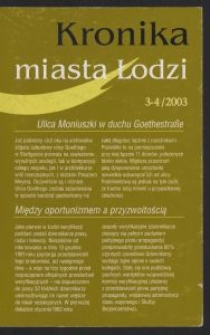 Kronika Miasta Łodzi. 2003 [nr] 3/4