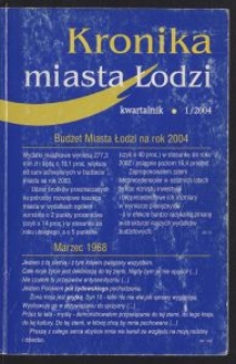 Kronika Miasta Łodzi : kwartalnik. 2004 [nr] 1