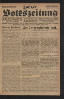 Lodzer Volkszeitung. 1928-08-07 Jg 6 Nr 218