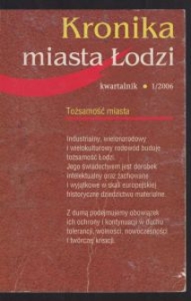 Kronika Miasta Łodzi : kwartalnik. 2006 [nr] 1