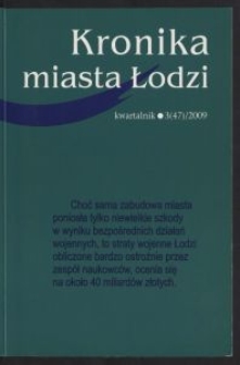 Kronika Miasta Łodzi : kwartalnik. 2009 [nr] 3 (47)
