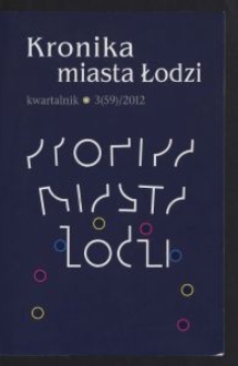 Kronika Miasta Łodzi : kwartalnik. 2012 [nr] 3 (59)