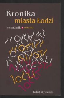 Kronika Miasta Łodzi : kwartalnik. 2013 [nr] 4 (64)