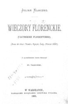 Wieczory florenckie = (Causeries florentines)