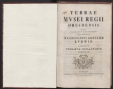 Terrae Musei Regii Dresdensis […] : fragmenty