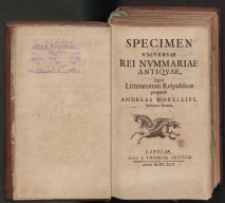 Specimen universae rei nummariae antiquae [...] : fragmenty