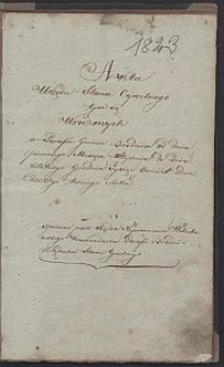 [Akta Urzędnika Stanu Cywilnego parafii Brodnia] : Akta urodzin, ślubów i zgonów parafii Brodnia 1823 r.