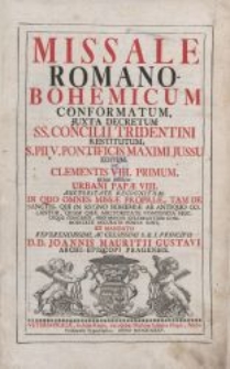 Missale Romano-Bohemicum conformatum, juxta decretum, SS. Concili Tridentini restitutum, S.PII V. Pontificis Maximi Jussu […] : [Cz. 2]