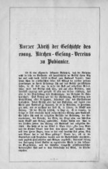 Fest-Schrift zur 40-j&auml;hrigen Jubil&auml;ums-Feier der Fahnenweiche der Evangelisch-Augsburgischen Kirchengesangvereins zu Pabianice