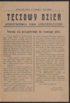 Tęczowy dzień : jednodniówka Dnia Spółdzielczości