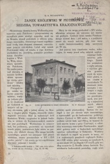 Zamek królewski w Piotrkowie siedzibą Towarzystwa Krajoznawczego