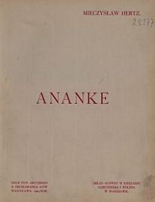 Ananke : baśń dramatyczna w sześciu obrazach