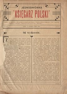 Jednodniówka "Księgarz Polski" : Łódź, 1go września 1909 roku