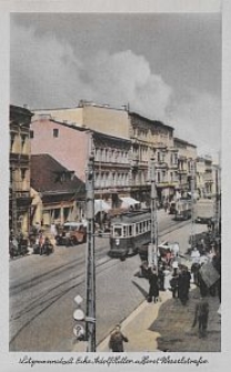 Litzmannstadt, Ecke Adolf-Hitler-u. Horst Wesselstrasse