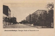 Litzmannstadt/Warthegau, Danziger Strasse mit Reservelazarett