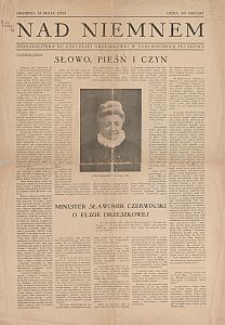 Nad Niemnem : jednodniówka ku czci Elizy Orzeszkowej w XXIII rocznicę jej zgonu : Grodno, 18 maja 1933