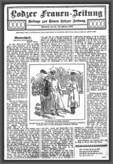 Lodzer Frauen Zeitung : Beilage zur Neuen Lodzer Zeitung. 1913-02-19