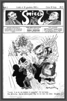 Śmiech : tygodnik humorystyczno-satyryczny : wychodzi w każdą sobotę. 1912-12-21 R. 1 no 9
