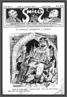 Śmiech : tygodnik humorystyczno-satyryczny : wychodzi w każdą sobotę. 1913-01-04 R. 2 no 2
