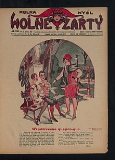 Wolna Myśl Wolne Żarty : tygodnik artystyczno-literacki i satyryczno-humorystyczny. 1927 R. 9 no 20