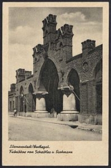 Litzmannstadt/Warthegau, Fabriktor von Scheibler u. Grohmann