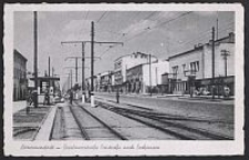 Litzmannstadt, Breslauerstrasse Eckstrasse nach Erzhausen