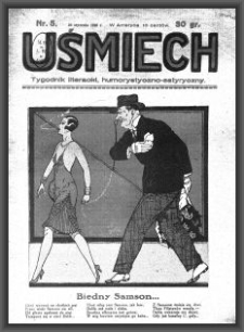 Uśmiech : tygodnik literacki, humorystyczno - satyryczny. 1929-01-26 [R. 3] nr 5