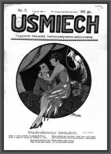 Uśmiech : tygodnik literacki, humorystyczno - satyryczny. 1929-02-09 [R. 3] nr 7