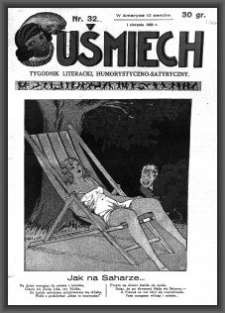 Uśmiech : tygodnik literacki, humorystyczno - satyryczny. 1929-08-01 [R. 3] nr 32