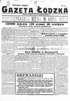 Gazeta Łódzka. 1939-09-22 [R. 1] nr 1