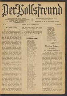 Der Volksfreund. 1918-12-22 1. Jg Nr. 1