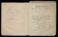 Biblioteczka dziecinna. T. 3 / przez Pana Kampe ; [przedm. tłomacza francuzkiego].