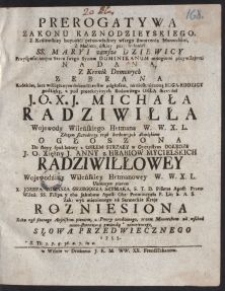 Prerogatywa Zakonu Kaznodzieyskiego