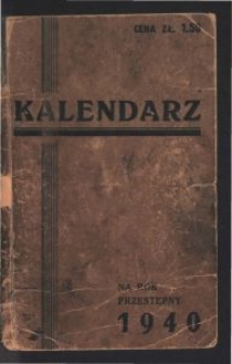 Kalendarz : na rok przestępny 1940