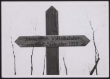 Grabkreuz ermordeter Volksdeutscher