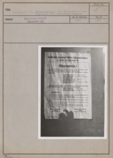 Litzmannstadt : Bekanntmachung der Bürgermiliz vor Einrücken der deutschen Truppen