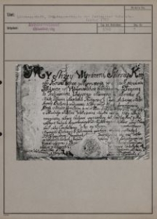 Litzmannstadt : Gründungsurkunde der Pabianicer Schmiedeinnung 1769