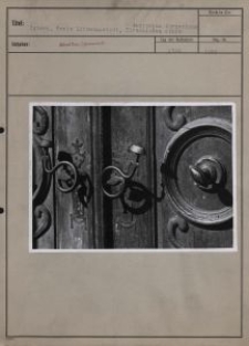 Zgierz, Kreis Litzmannstadt : Türschloß an einem deutschen Bürgerhaus