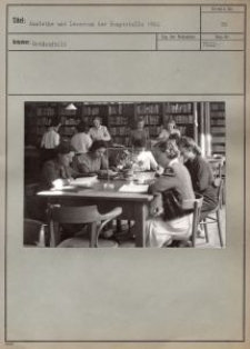 Ausleihe und Leseraum der Hauptstelle 1942