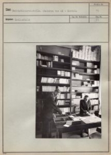 Reichsbüchereistelle : abziehen von AK-Zetteln